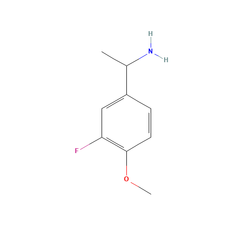 1-(3-fluoro-4-methoxyphenyl)ethanamine (CAS: 105321-49-1) - Chemical Structure and Molecular Formula 