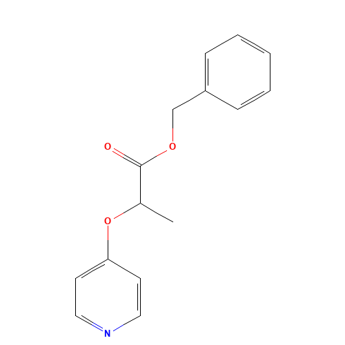 benzyl 2-pyridin-4-yloxypropanoate (CAS: 605680-48-6) - Chemical Structure and Molecular Formula 