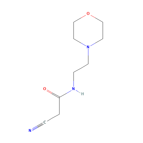 2-cyano-N-(2-morpholin-4-ylethyl)acetamide (CAS: 15029-26-2) - Chemical Structure and Molecular Formula 