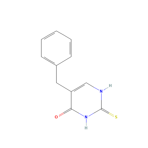 5-benzyl-2-sulfanylidene-1H-pyrimidin-4-one (CAS: 25912-36-1) - Chemical Structure and Molecular Formula 