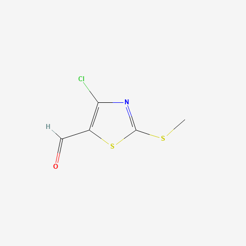 4-chloro-2-methylsulfanyl-1,3-thiazole-5-carbaldehyde (CAS: 141764-87-6) - Chemical Structure and Molecular Formula 