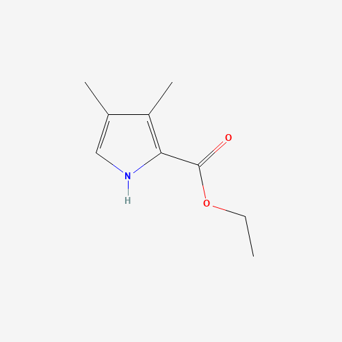 ethyl 3,4-dimethyl-1H-pyrrole-2-carboxylate (CAS: 938-75-0) - Chemical Structure and Molecular Formula 