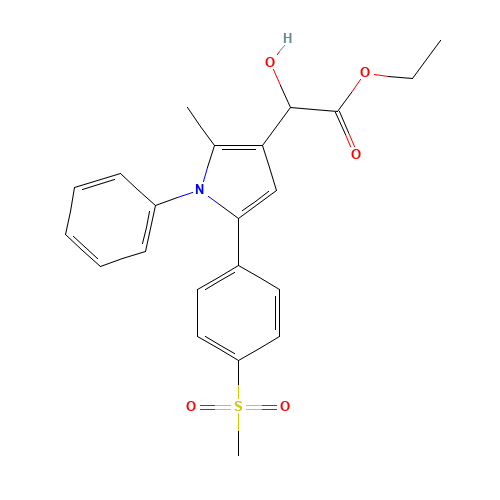 ethyl 2-hydroxy-2-[2-methyl-5-(4-methylsulfonylphenyl)-1-phenylpyrrol-3-yl]acetate (CAS: 1005451-44-4) - Related Chemical Product