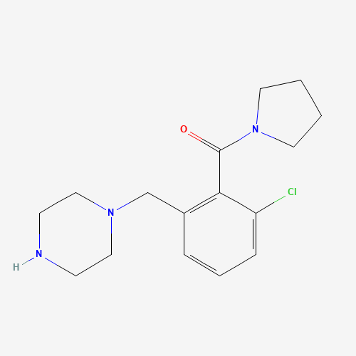 [2-chloro-6-(piperazin-1-ylmethyl)phenyl]-pyrrolidin-1-ylmethanone (CAS: 1460036-61-6) - Related Chemical Product
