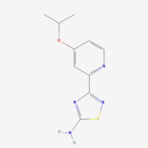 3-(4-propan-2-yloxypyridin-2-yl)-1,2,4-thiadiazol-5-amine (CAS: 1179362-18-5) - Chemical Structure and Molecular Formula 