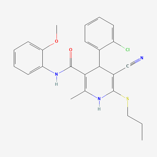 4-(2-chlorophenyl)-5-cyano-N-(2-methoxyphenyl)-2-methyl-6-propylsulfanyl-1,4-dihydropyridine-3-carboxamide (CAS: 330558-01-5) - Related Chemical Product