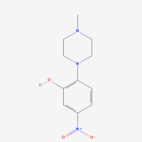 2-(4-methylpiperazin-1-yl)-5-nitrophenol (CAS: 1111394-77-4) - Chemical Structure and Molecular Formula 