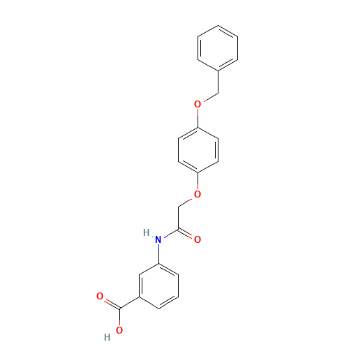 3-[[2-(4-phenylmethoxyphenoxy)acetyl]amino]benzoic acid (CAS: 649774-06-1) - Related Chemical Product