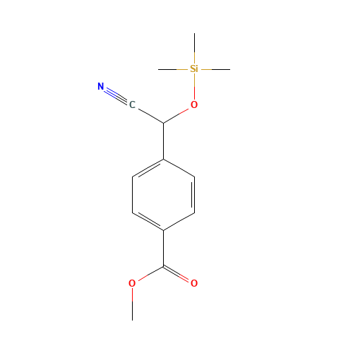 methyl 4-[cyano(trimethylsilyloxy)methyl]benzoate (CAS: 93555-00-1) - Chemical Structure and Molecular Formula 