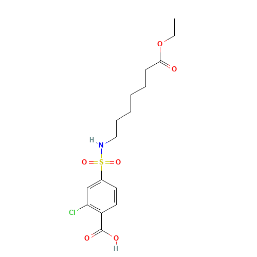 2-chloro-4-[(7-ethoxy-7-oxoheptyl)sulfamoyl]benzoic acid (CAS: 1552310-41-4) - Related Chemical Product