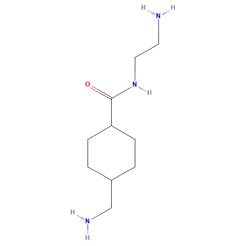 N-(2-aminoethyl)-4-(aminomethyl)cyclohexane-1-carboxamide (CAS: 271591-69-6) - Chemical Structure and Molecular Formula 