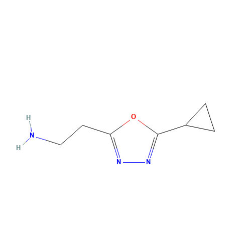 2-(5-cyclopropyl-1,3,4-oxadiazol-2-yl)ethanamine (CAS: 1017232-88-0) - Chemical Structure and Molecular Formula 