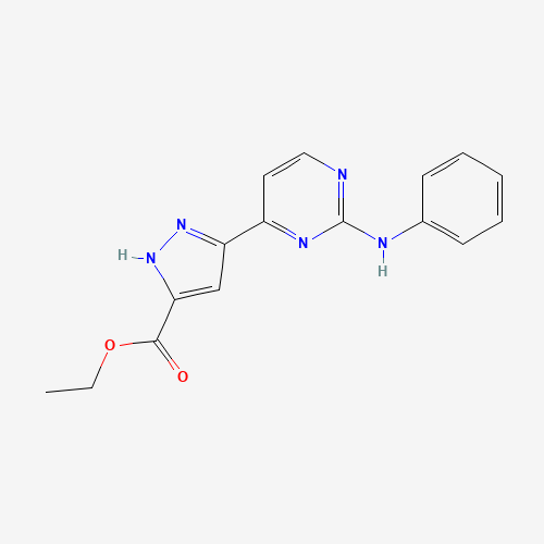 ethyl 3-(2-anilinopyrimidin-4-yl)-1H-pyrazole-5-carboxylate (CAS: 1403333-81-2) - Related Chemical Product