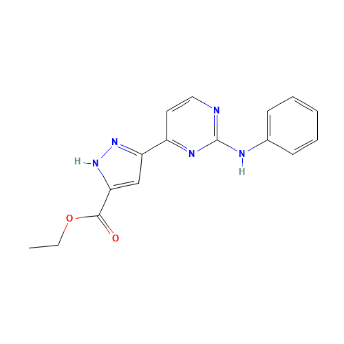 ethyl 3-(2-anilinopyrimidin-4-yl)-1H-pyrazole-5-carboxylate (CAS: 1403333-81-2) - Related Chemical Product