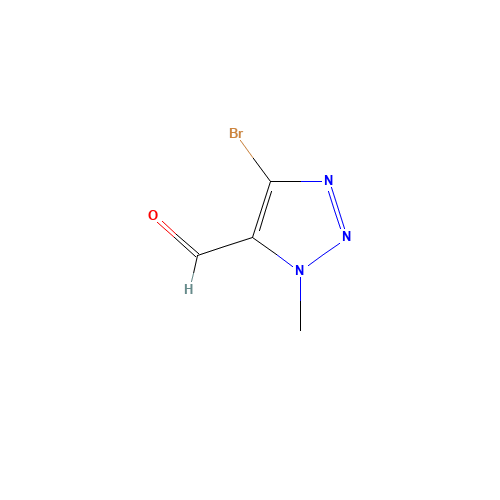 5-bromo-3-methyltriazole-4-carbaldehyde (CAS: 1402465-82-0) - Chemical Structure and Molecular Formula 
