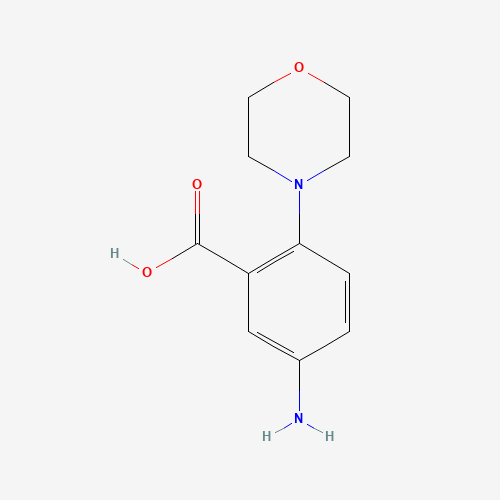 5-amino-2-morpholin-4-ylbenzoic acid (CAS: 65989-45-9) - Chemical Structure and Molecular Formula 