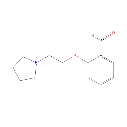 2-(2-pyrrolidin-1-ylethoxy)benzaldehyde (CAS: 35166-80-4) - Chemical Structure and Molecular Formula 