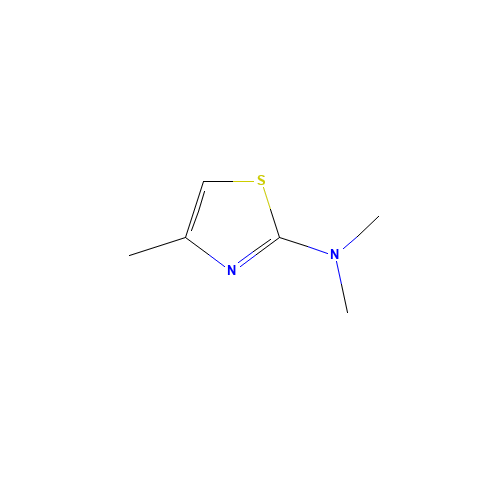 N,N,4-trimethyl-1,3-thiazol-2-amine (CAS: 6142-18-3) - Chemical Structure and Molecular Formula 