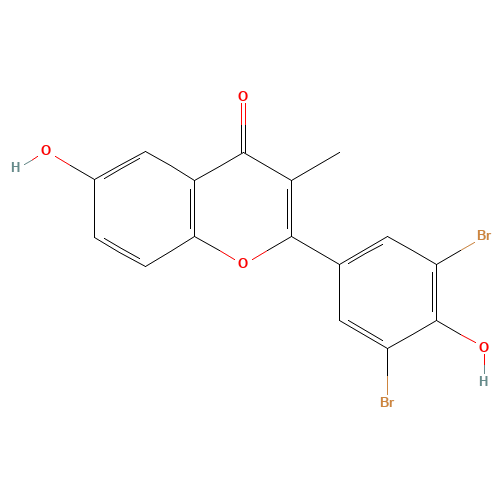 2-(3,5-dibromo-4-hydroxyphenyl)-6-hydroxy-3-methylchromen-4-one (CAS: 104567-72-8) - Related Chemical Product