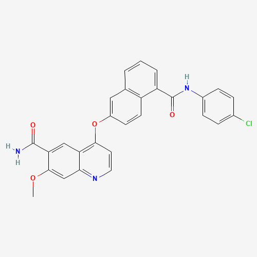 4-[5-[(4-chlorophenyl)carbamoyl]naphthalen-2-yl]oxy-7-methoxyquinoline-6-carboxamide (CAS: 861877-10-3) - Related Chemical Product