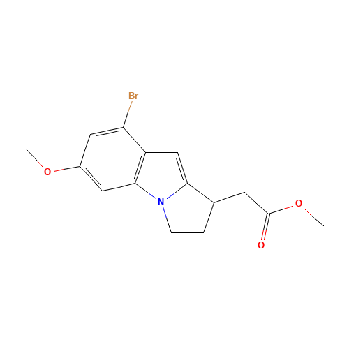 methyl 2-(5-bromo-7-methoxy-2,3-dihydro-1H-pyrrolo[1,2-a]indol-3-yl)acetate (CAS: 476618-50-5) - Related Chemical Product
