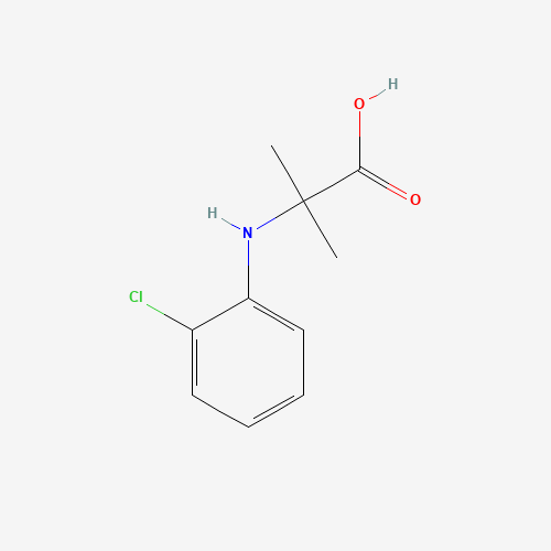 2-(2-chloroanilino)-2-methylpropanoic acid (CAS: 65937-39-5) - Chemical Structure and Molecular Formula 