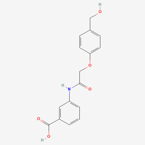 3-[[2-[4-(hydroxymethyl)phenoxy]acetyl]amino]benzoic acid (CAS: 649774-00-5) - Related Chemical Product