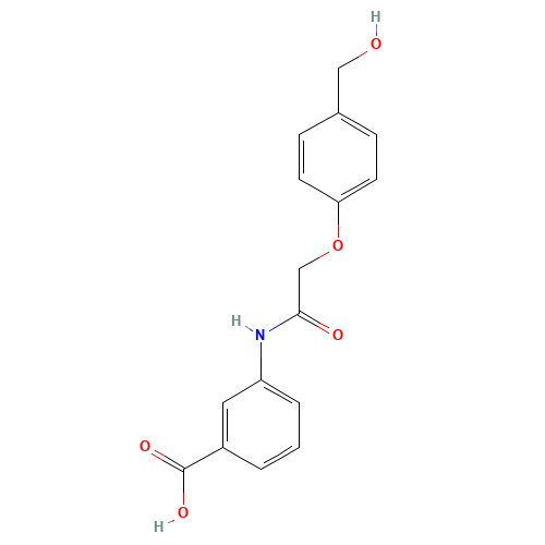 3-[[2-[4-(hydroxymethyl)phenoxy]acetyl]amino]benzoic acid (CAS: 649774-00-5) - Related Chemical Product