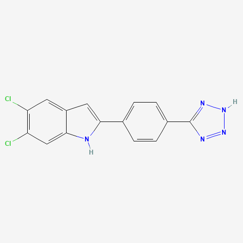 5,6-dichloro-2-[4-(2H-tetrazol-5-yl)phenyl]-1H-indole (CAS: 835595-09-0) - Related Chemical Product
