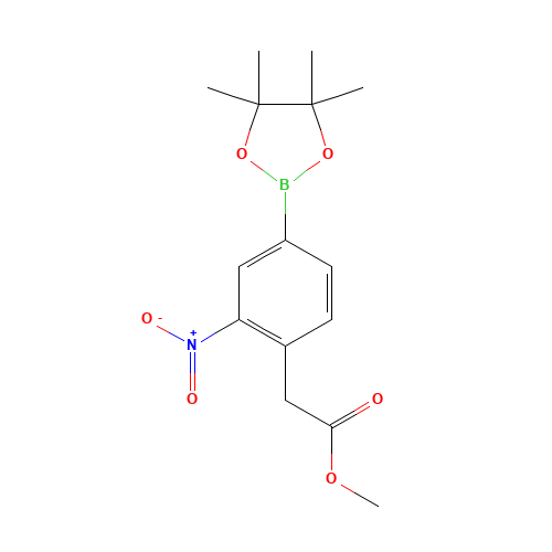 methyl 2-[2-nitro-4-(4,4,5,5-tetramethyl-1,3,2-dioxaborolan-2-yl)phenyl]acetate (CAS: 1352413-08-1) - Related Chemical Product