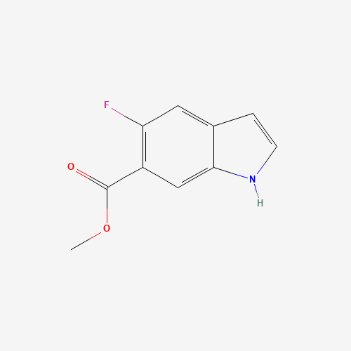 methyl 5-fluoro-1H-indole-6-carboxylate (CAS: 1227268-61-2) - Chemical Structure and Molecular Formula 