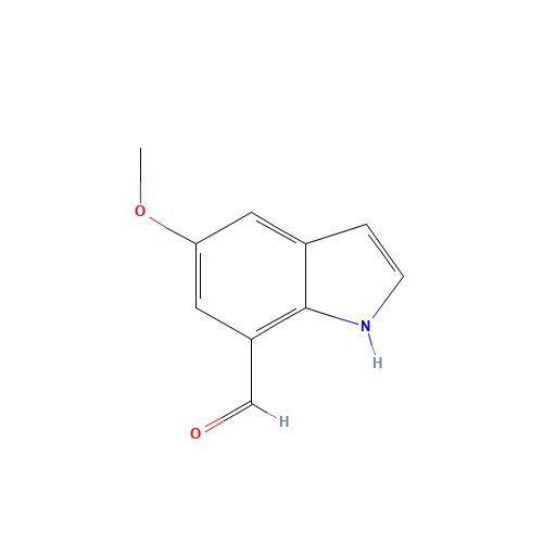 5-methoxy-1H-indole-7-carbaldehyde (CAS: 309976-22-5) - Chemical Structure and Molecular Formula 