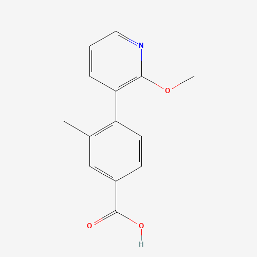 4-(2-methoxypyridin-3-yl)-3-methylbenzoic acid (CAS: 1141473-75-7) - Chemical Structure and Molecular Formula 