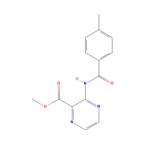 methyl 3-[(4-methylbenzoyl)amino]pyrazine-2-carboxylate (CAS: 155513-77-2) - Chemical Structure and Molecular Formula 