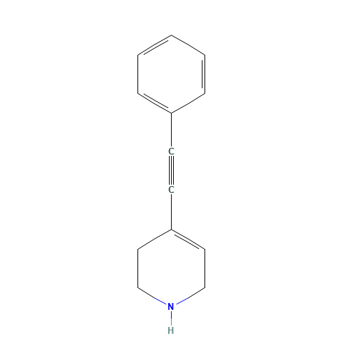 4-(2-phenylethynyl)-1,2,3,6-tetrahydropyridine (CAS: 159503-81-8) - Chemical Structure and Molecular Formula 