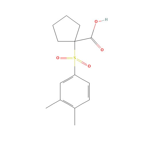 1-(3,4-dimethylphenyl)sulfonylcyclopentane-1-carboxylic acid (CAS: 505071-94-3) - Related Chemical Product