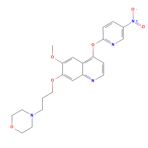4-[3-[6-methoxy-4-(5-nitropyridin-2-yl)oxyquinolin-7-yl]oxypropyl]morpholine (CAS: 960299-73-4) - Related Chemical Product