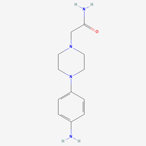 2-[4-(4-aminophenyl)piperazin-1-yl]acetamide (CAS: 643087-94-9) - Chemical Structure and Molecular Formula 