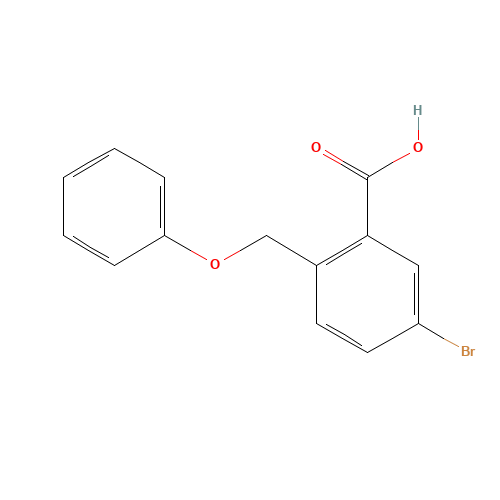 5-bromo-2-(phenoxymethyl)benzoic acid (CAS: 79669-52-6) - Chemical Structure and Molecular Formula 
