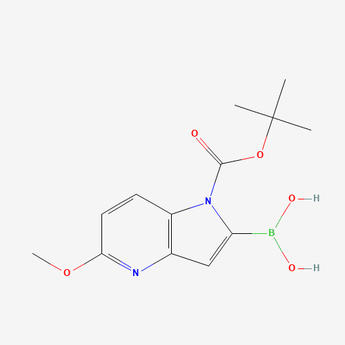 [5-methoxy-1-[(2-methylpropan-2-yl)oxycarbonyl]pyrrolo[3,2-b]pyridin-2-yl]boronic acid (CAS: 848357-95-9) - Related Chemical Product