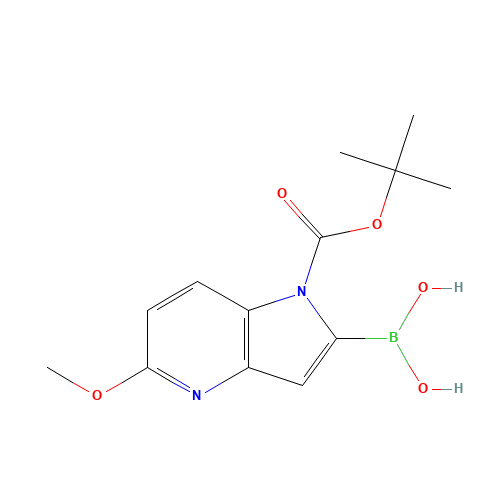 [5-methoxy-1-[(2-methylpropan-2-yl)oxycarbonyl]pyrrolo[3,2-b]pyridin-2-yl]boronic acid (CAS: 848357-95-9) - Related Chemical Product