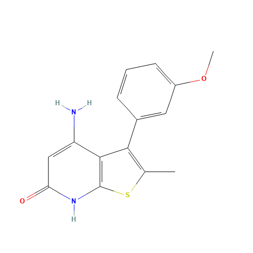 4-amino-3-(3-methoxyphenyl)-2-methyl-7H-thieno[2,3-b]pyridin-6-one (CAS: 1312594-40-3) - Related Chemical Product
