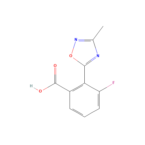 3-fluoro-2-(3-methyl-1,2,4-oxadiazol-5-yl)benzoic acid (CAS: 1293285-18-3) - Related Chemical Product