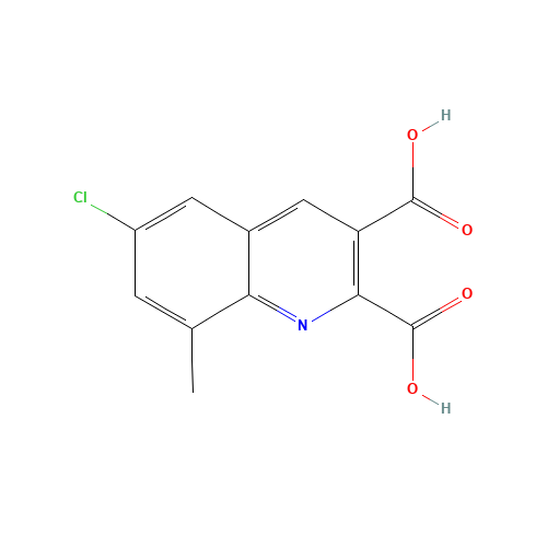 6-chloro-8-methylquinoline-2,3-dicarboxylic acid (CAS: 948289-44-9) - Chemical Structure and Molecular Formula 