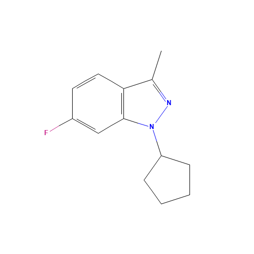 1-cyclopentyl-6-fluoro-3-methylindazole (CAS: 885271-69-2) - Related Chemical Product