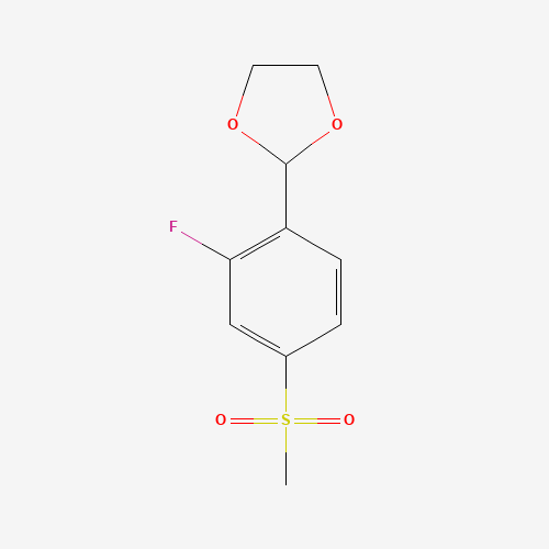 2-(2-fluoro-4-methylsulfonylphenyl)-1,3-dioxolane (CAS: 1346597-53-2) - Related Chemical Product