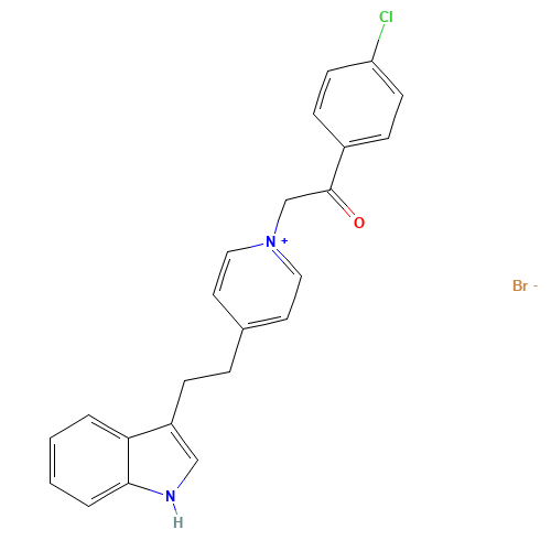 1-(4-chlorophenyl)-2-[4-[2-(1H-indol-3-yl)ethyl]pyridin-1-ium-1-yl]ethanone;bromide (CAS: 217317-65-2) - Related Chemical Product
