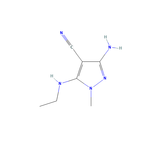 3-amino-5-(ethylamino)-1-methylpyrazole-4-carbonitrile (CAS: 512845-63-5) - Related Chemical Product