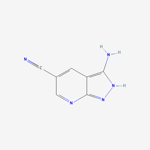 3-amino-2H-pyrazolo[3,4-b]pyridine-5-carbonitrile (CAS: 267413-11-6) - Chemical Structure and Molecular Formula 
