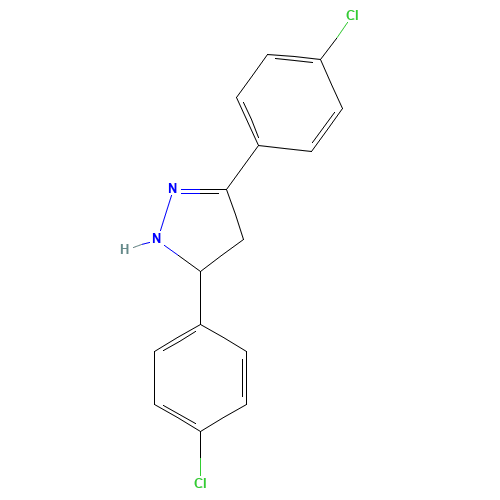 3,5-bis(4-chlorophenyl)-4,5-dihydro-1H-pyrazole (CAS: 50800-82-3) - Related Chemical Product